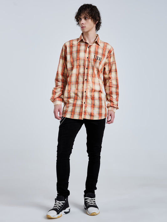 REBEL SLOGAN BLEACHED SHIRT