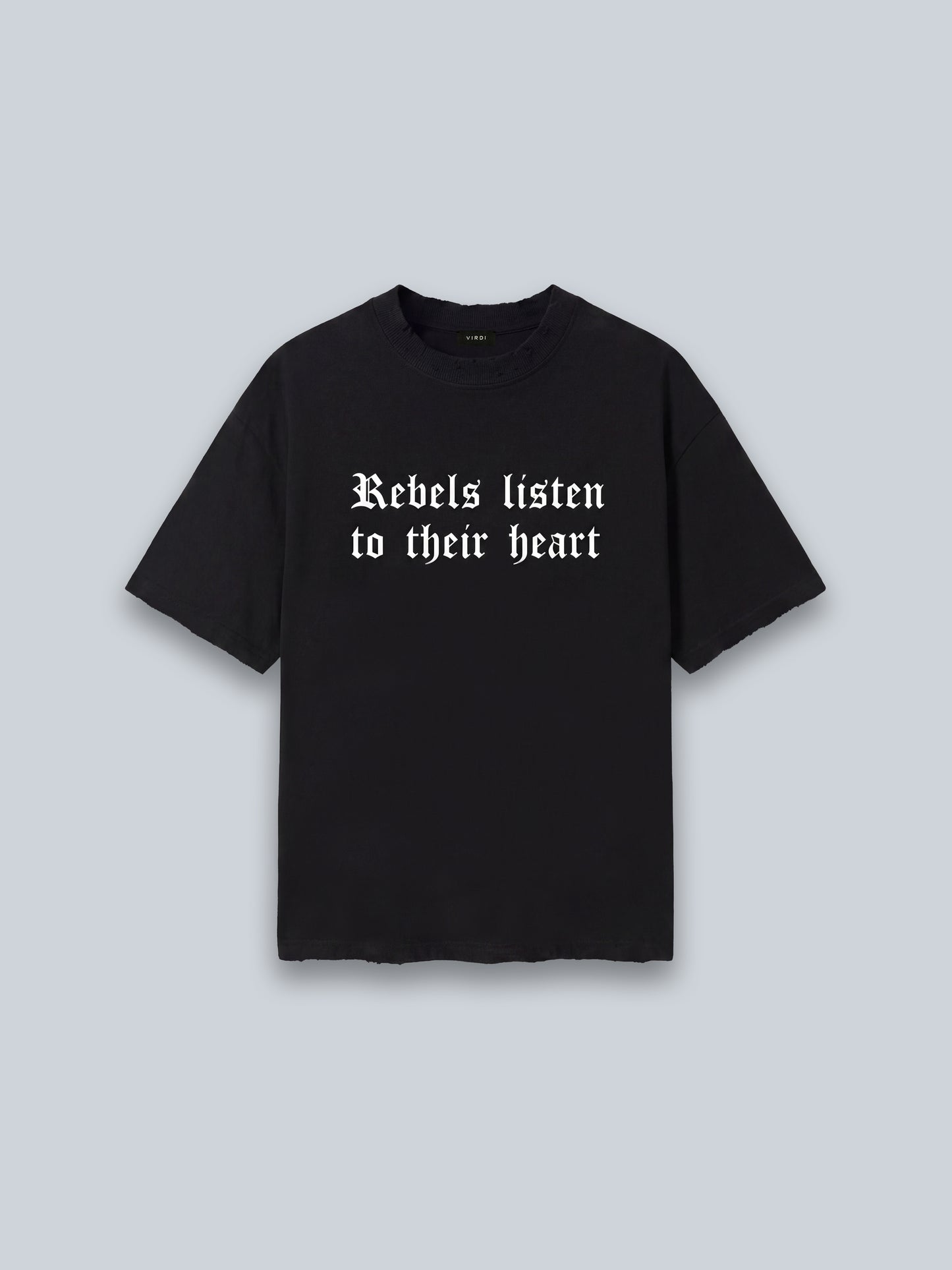 DISTRESS REBEL SLOGAN TEE