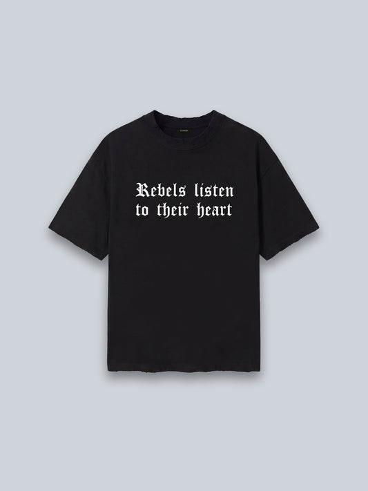 DISTRESS REBEL SLOGAN TEE