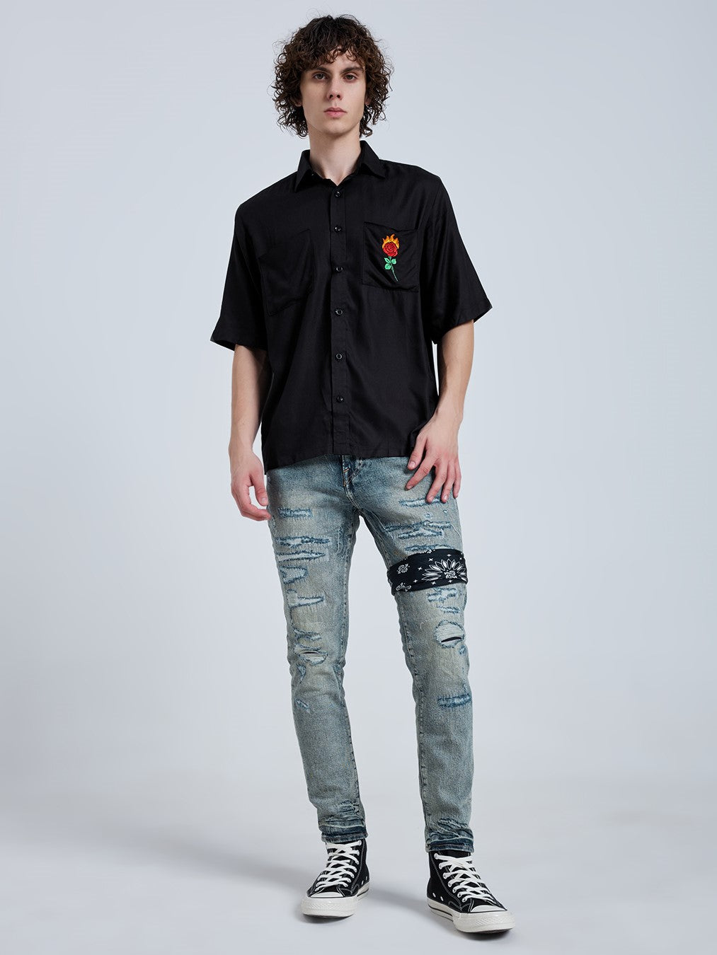 BURNING ROSE SHIRT