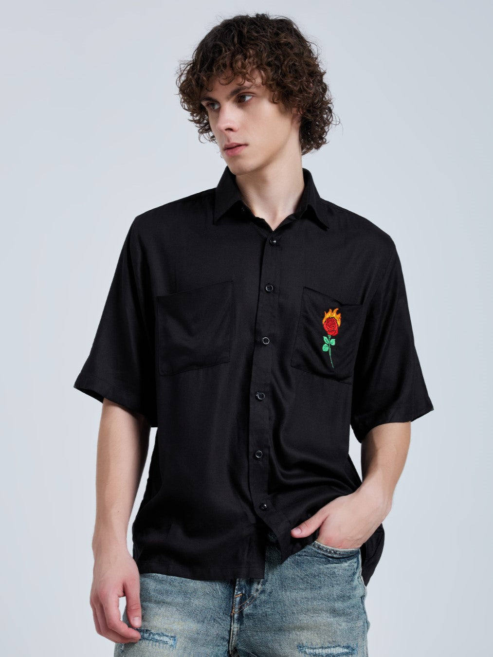 BURNING ROSE SHIRT