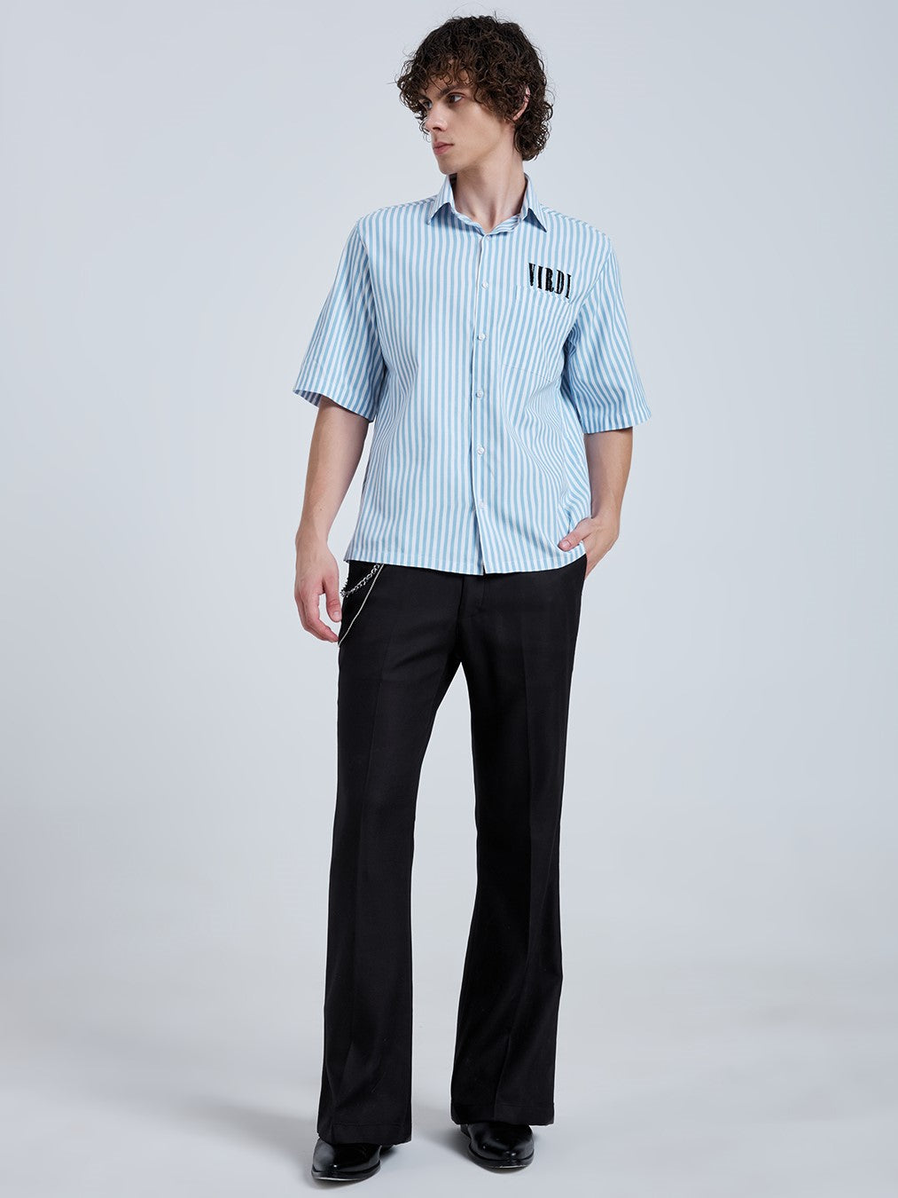 BEADS PAISLEY STRIPE SHIRT