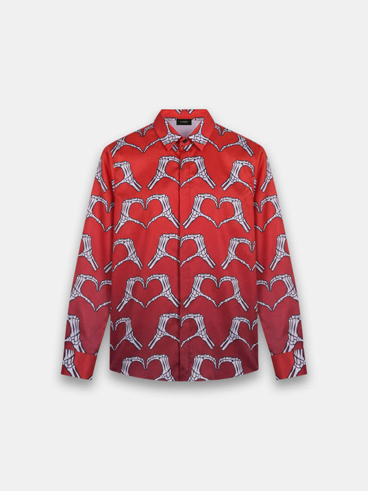 ALLOVER SKEL HEARTS SHIRT