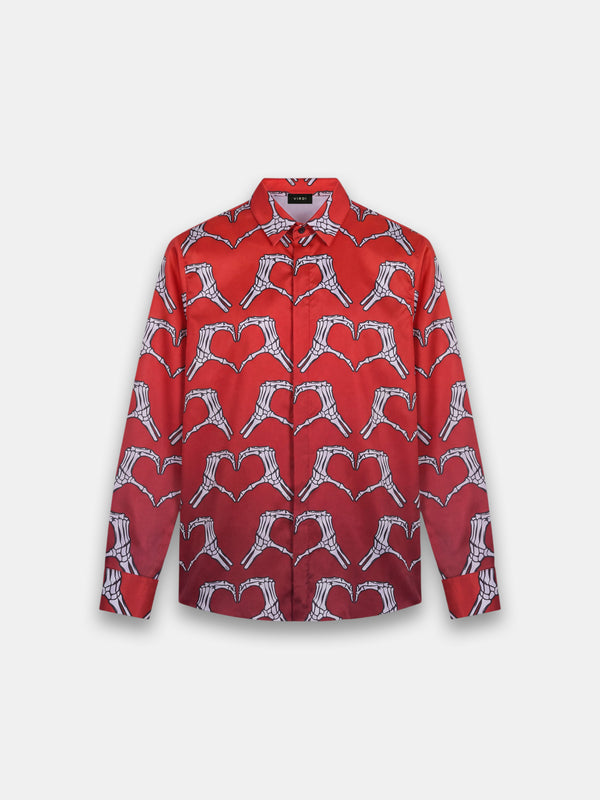ALLOVER SKEL HEARTS SHIRT