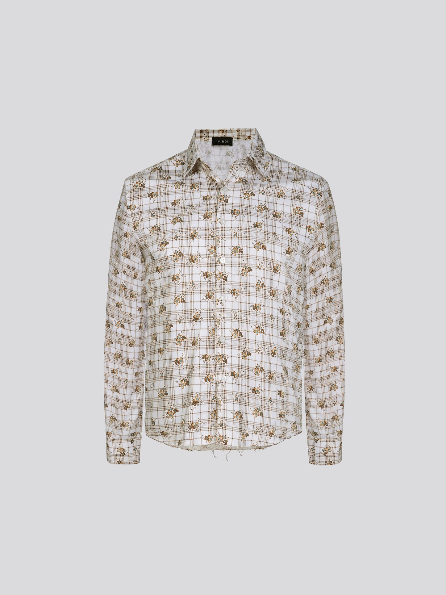 CYSTAL PLAID CROPPED SHIRT