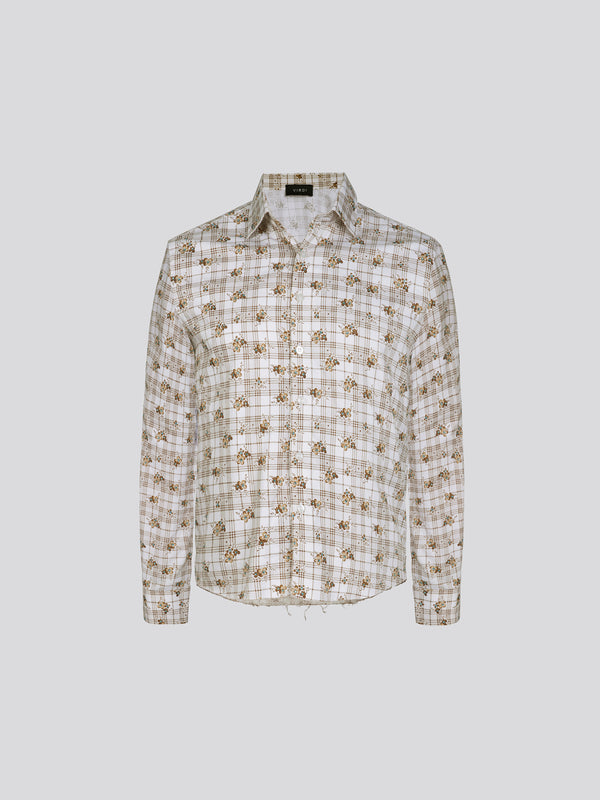 CYSTAL PLAID CROPPED SHIRT