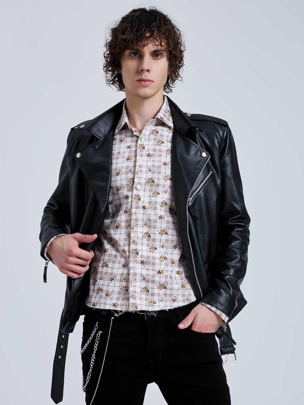 CYSTAL PLAID CROPPED SHIRT